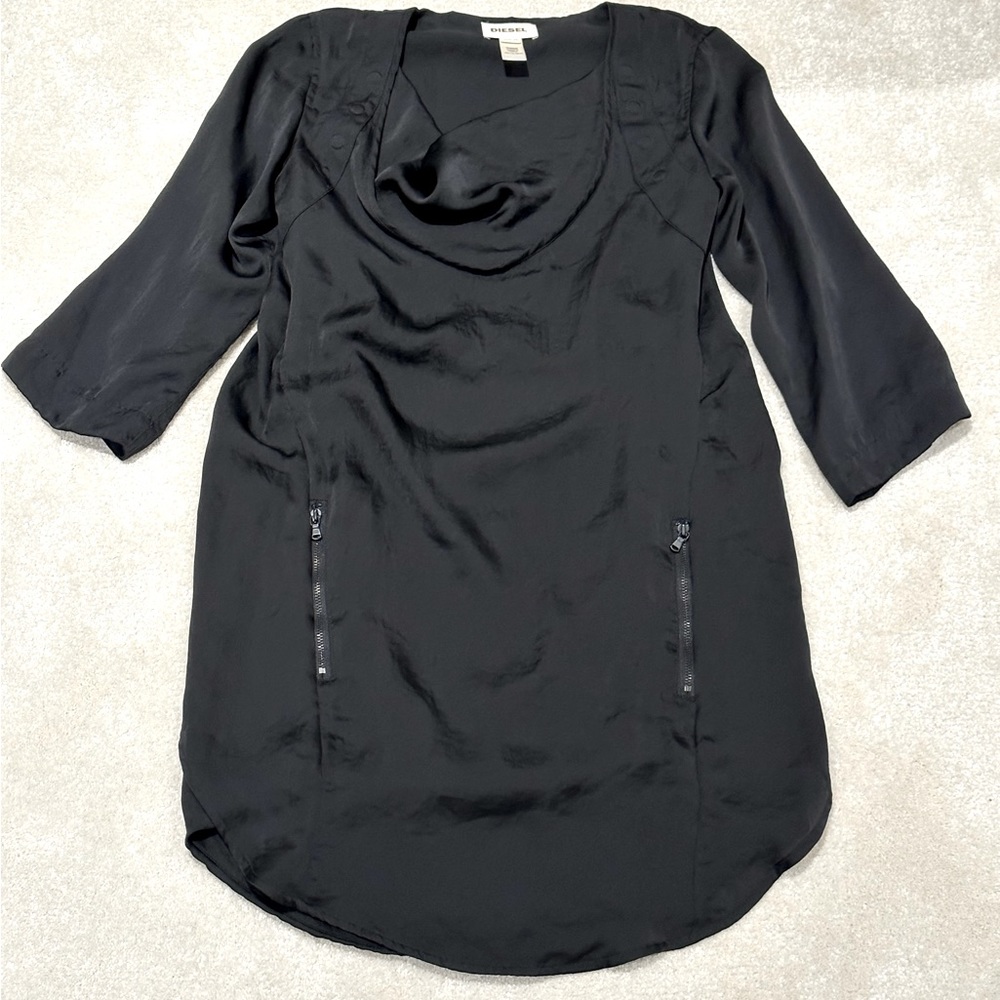 Diesel black cut out back dress